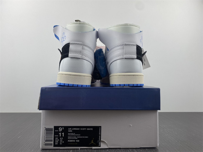 OFW x Air Jordan 1 blue white AQ0818-168