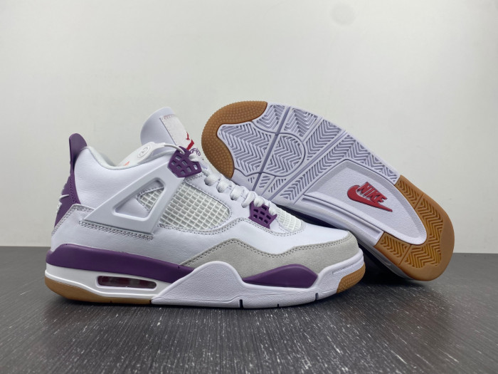 Nike SB x Air Jordan 4 Purple and White DR5415-150