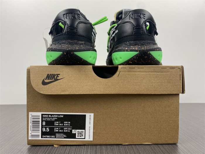 OFW x Nike Blazer Low Black Green DH7863-001