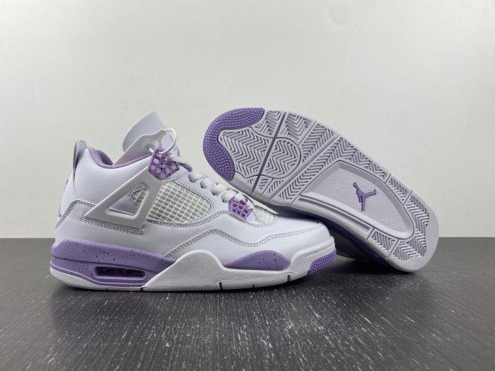 Air Jordan 4 White and Purple CT8527-105