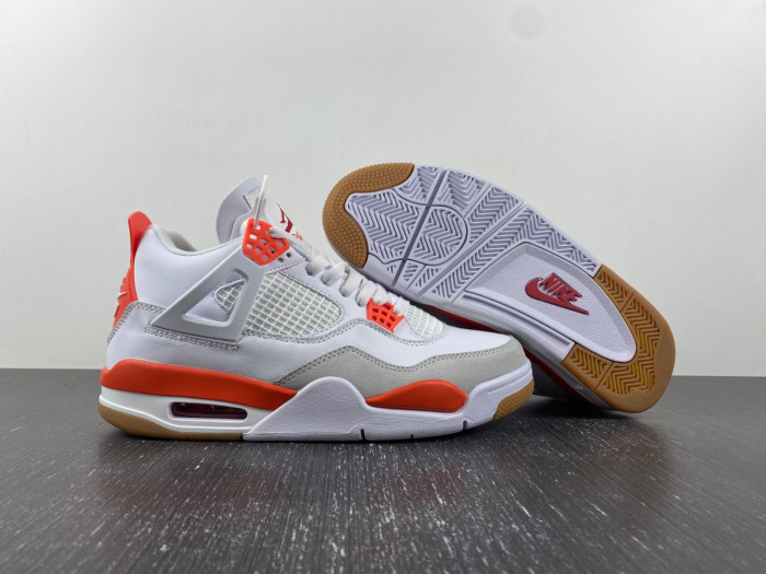Air Jordan 4 White and Orange CT8527-106