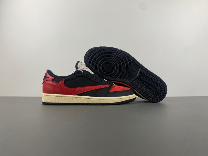 Travis Scott x Air Jordan 1 Low OG Black Red DM7866-061