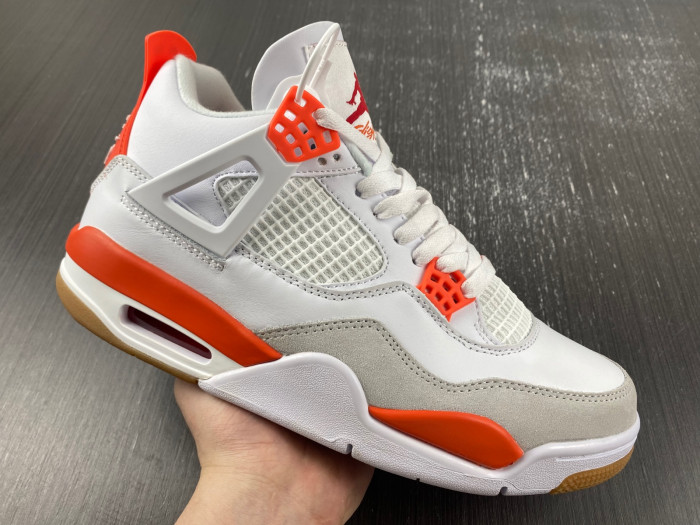 Air Jordan 4 White and Orange CT8527-106