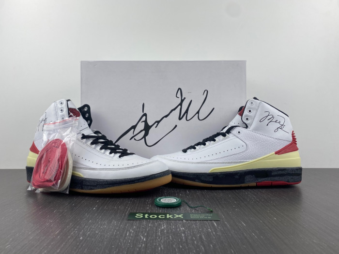 OFW x Air Jordan 2 High SP White Red Black DJ4375-101