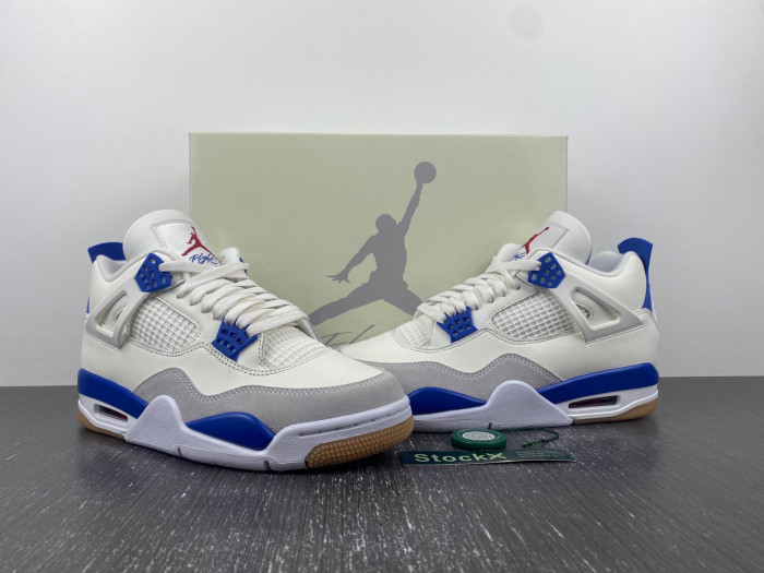 Nike SB x Air Jordan 4 White and Blue DR5415-104