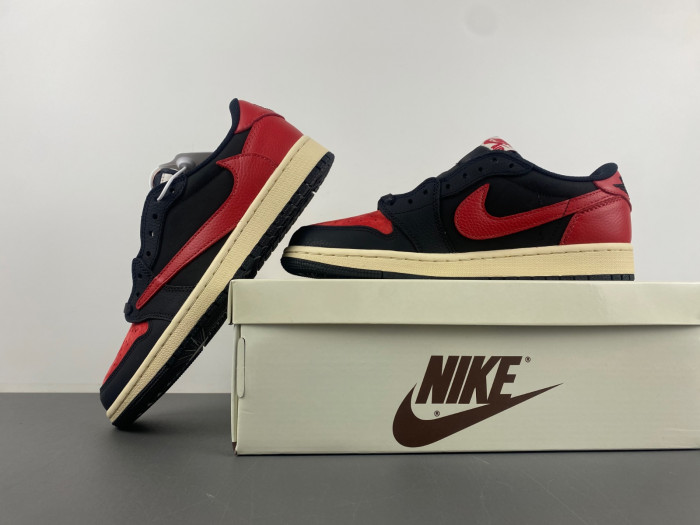 Travis Scott x Air Jordan 1 Low OG Black Red DM7866-061