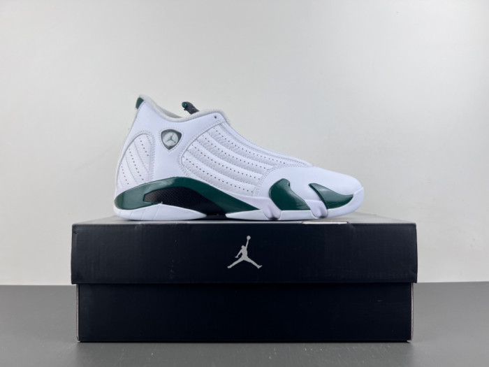 Air Jordan 14 Retro White Forest Green 311832-131