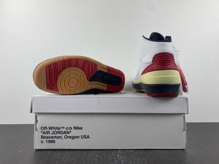 OFW x Air Jordan 2 High SP White Red Black DJ4375-101