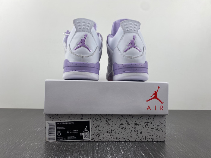 Air Jordan 4 White and Purple CT8527-105