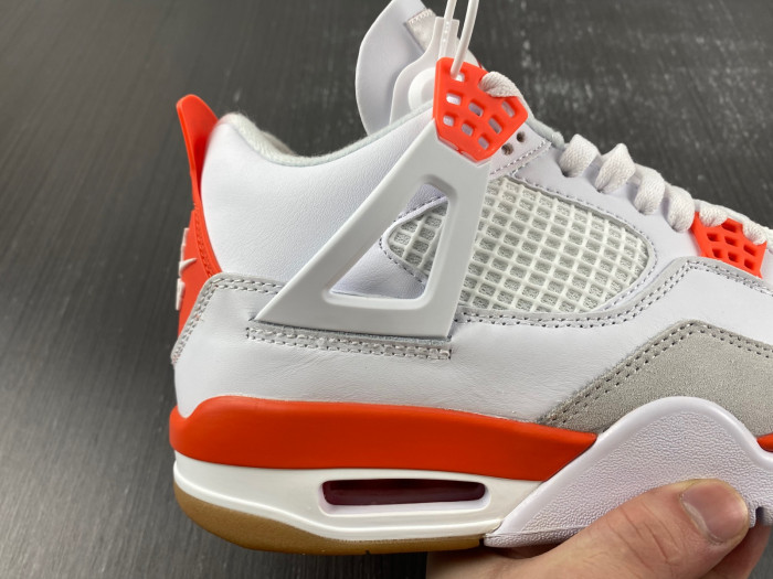 Air Jordan 4 White and Orange CT8527-106