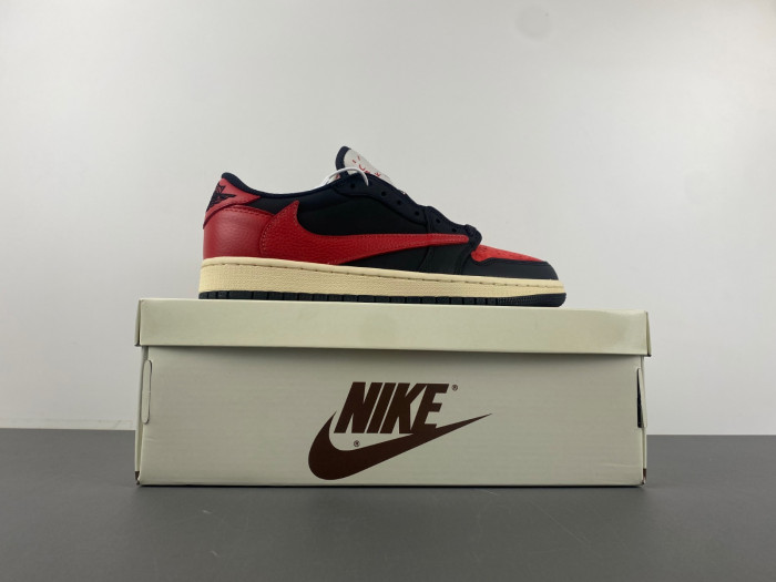Travis Scott x Air Jordan 1 Low OG Black Red DM7866-061
