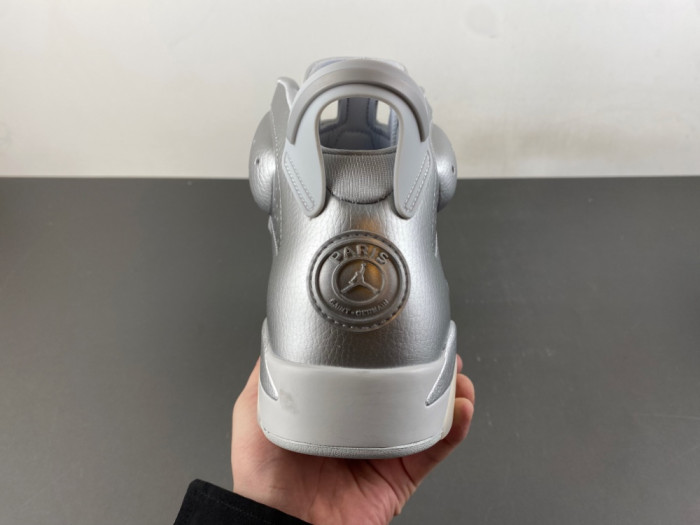 Air Jordan 6 Retro PSG Paris Saint-Germain Silver IQ5135-001