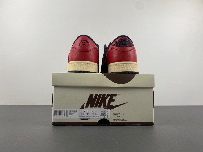 Travis Scott x Air Jordan 1 Low OG Black Red DM7866-061