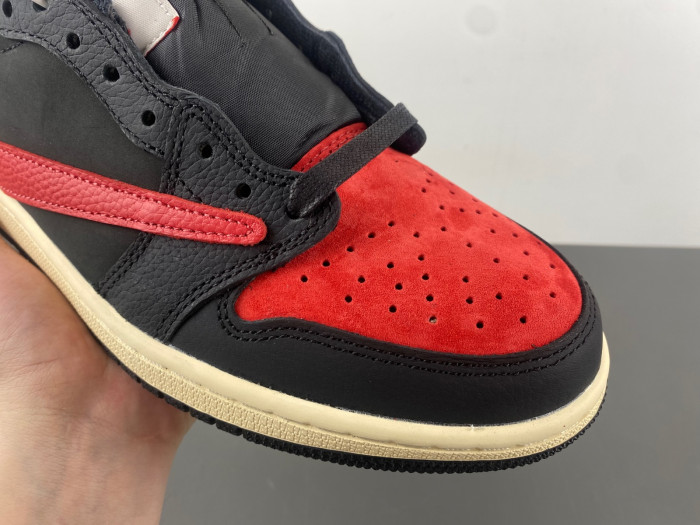Travis Scott x Air Jordan 1 Low OG Black Red DM7866-061