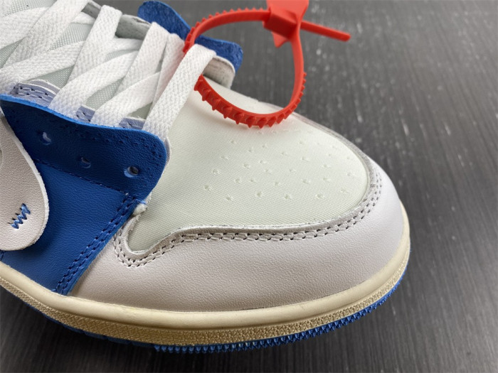 OFW x Air Jordan 1 blue white AQ0818-168
