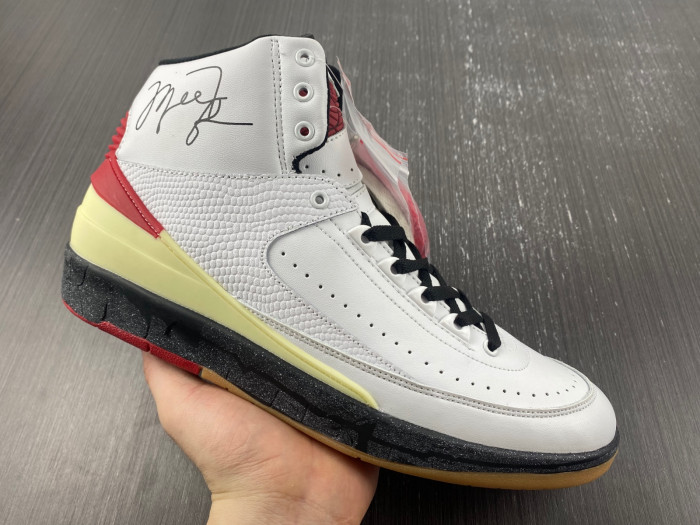 OFW x Air Jordan 2 High SP White Red Black DJ4375-101