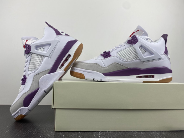 Nike SB x Air Jordan 4 Purple and White DR5415-150