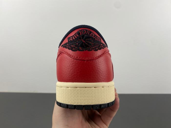Travis Scott x Air Jordan 1 Low OG Black Red DM7866-061