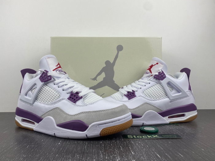 Nike SB x Air Jordan 4 Purple and White DR5415-150