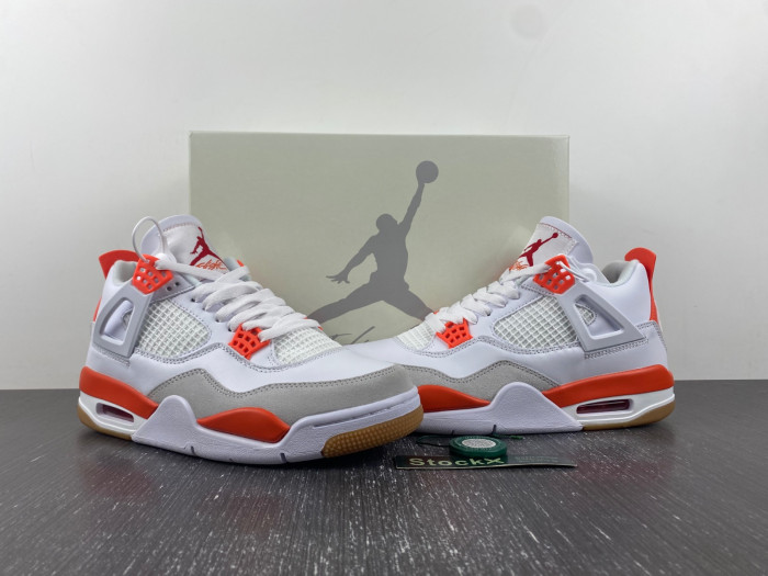 Air Jordan 4 White and Orange CT8527-106