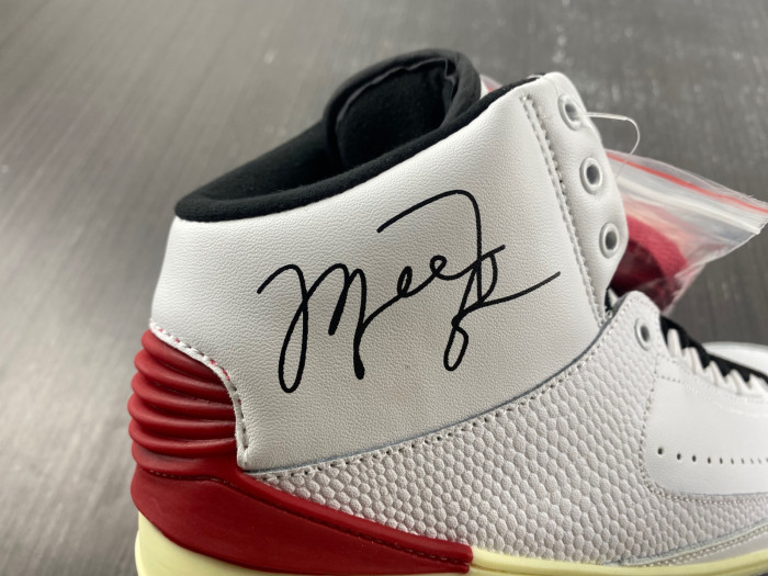OFW x Air Jordan 2 High SP White Red Black DJ4375-101