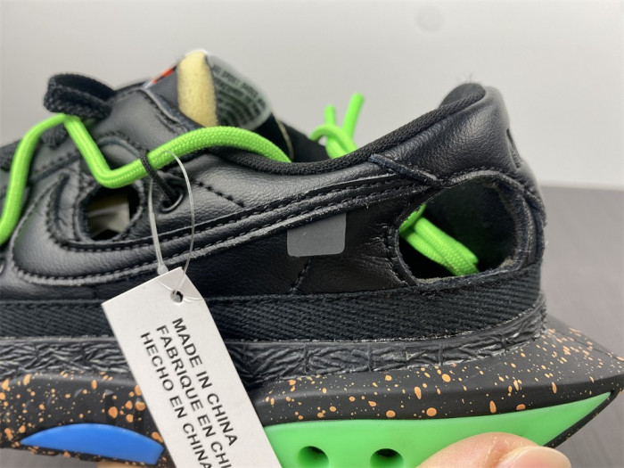 OFW x Nike Blazer Low Black Green DH7863-001