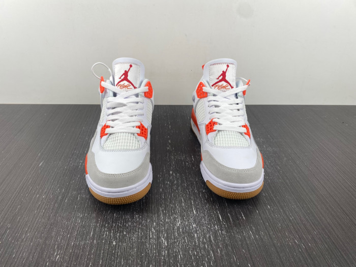 Air Jordan 4 White and Orange CT8527-106