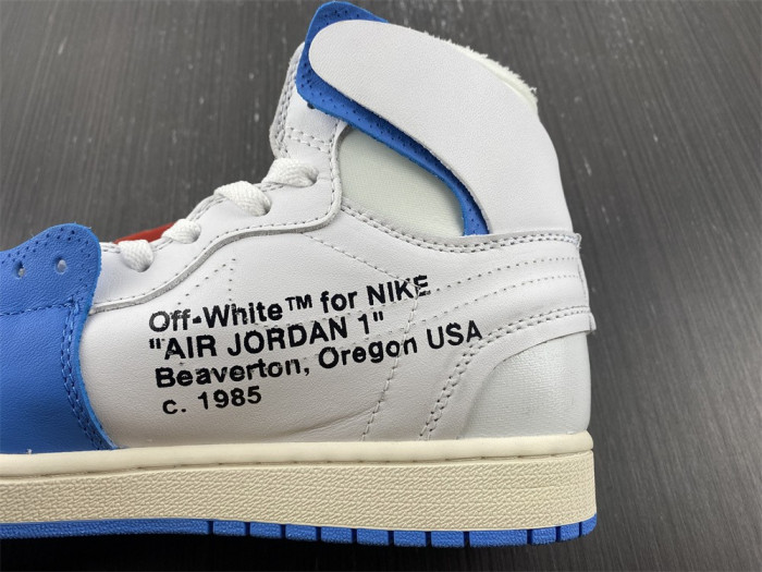 OFW x Air Jordan 1 blue white AQ0818-168