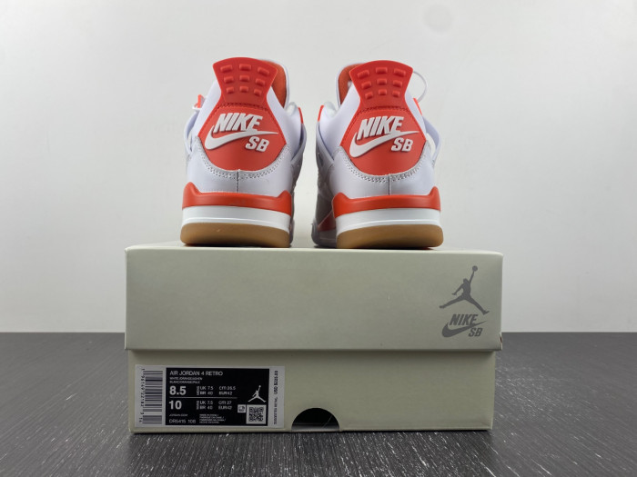 Air Jordan 4 White and Orange CT8527-106