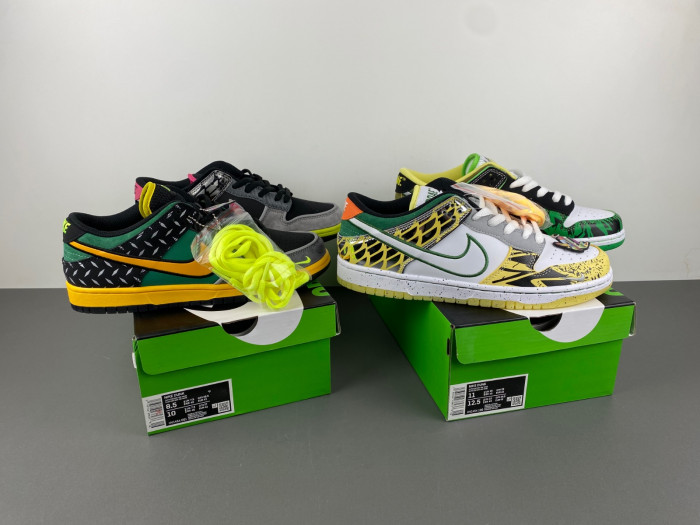 Nike Dunk Low What The Duck Away University Of Oregon Pe Hv1454-100