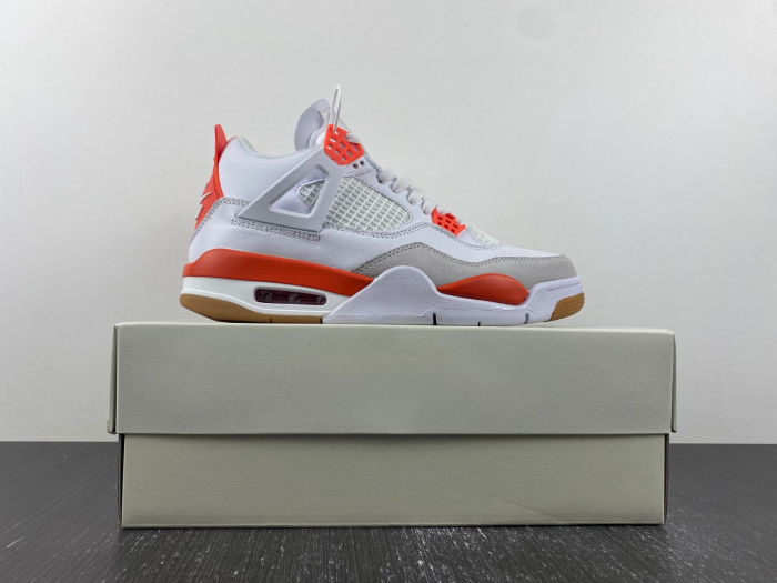 Air Jordan 4 White and Orange CT8527-106