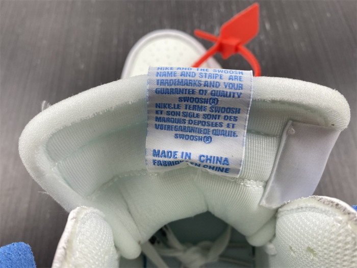 OFW x Air Jordan 1 blue white AQ0818-168