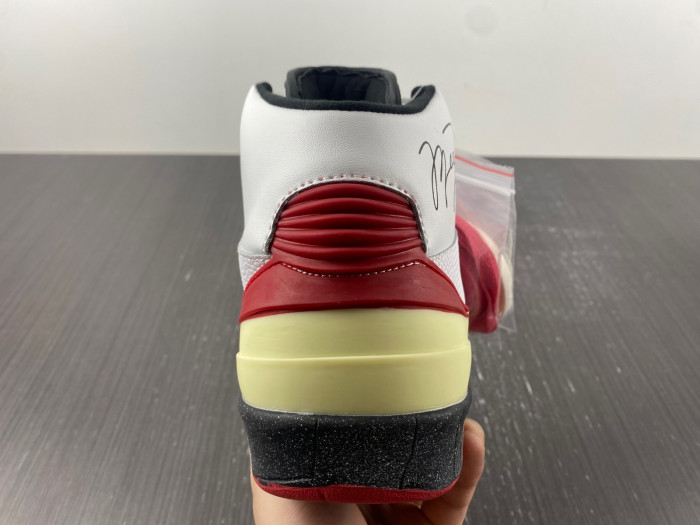 OFW x Air Jordan 2 High SP White Red Black DJ4375-101