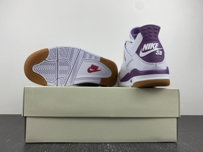 Nike SB x Air Jordan 4 Purple and White DR5415-150
