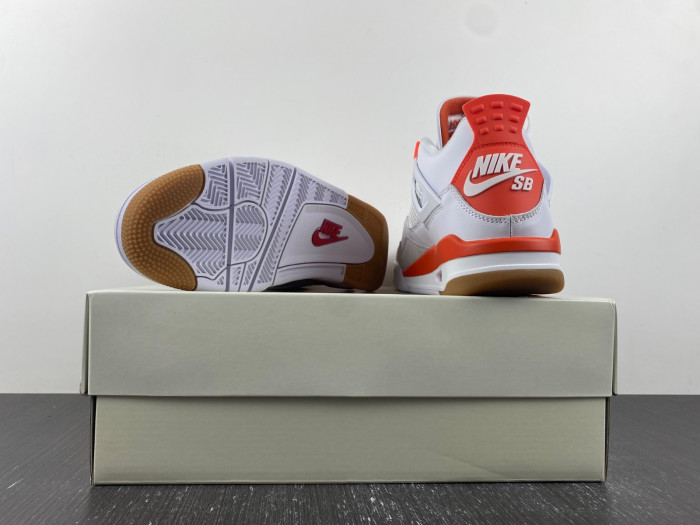 Air Jordan 4 White and Orange CT8527-106