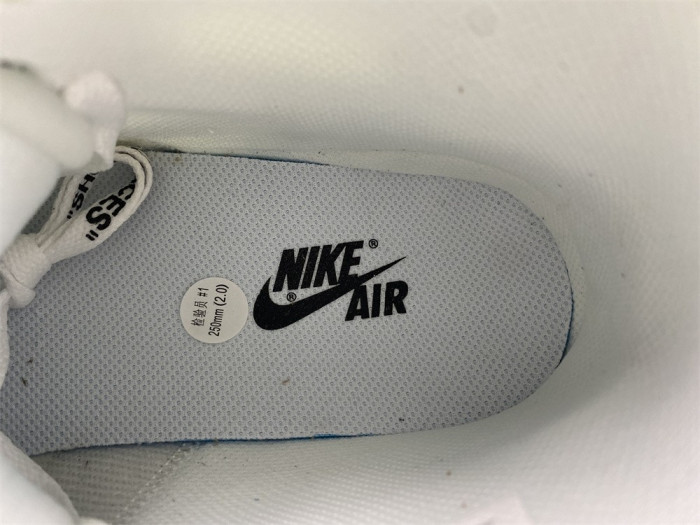 OFW x Air Jordan 1 blue white AQ0818-168