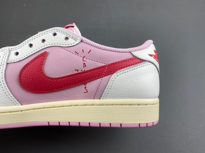 Travis Scott × Air Jordan 1 Low "Shy Pink"IQ7604-101