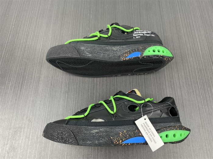 OFW x Nike Blazer Low Black Green DH7863-001