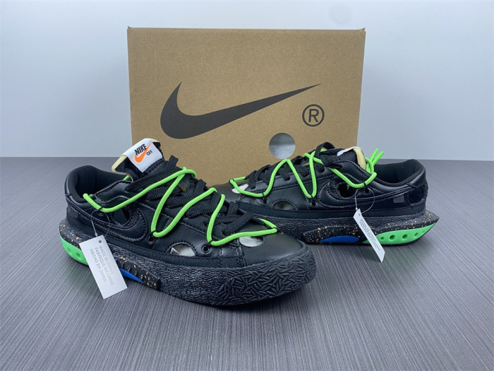 OFW x Nike Blazer Low Black Green DH7863-001
