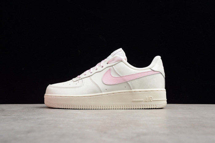 NIKE AIR FORCE ONE 1 LOW SAIL ARTIC PINK SATIN GS WOMENS 314219-130