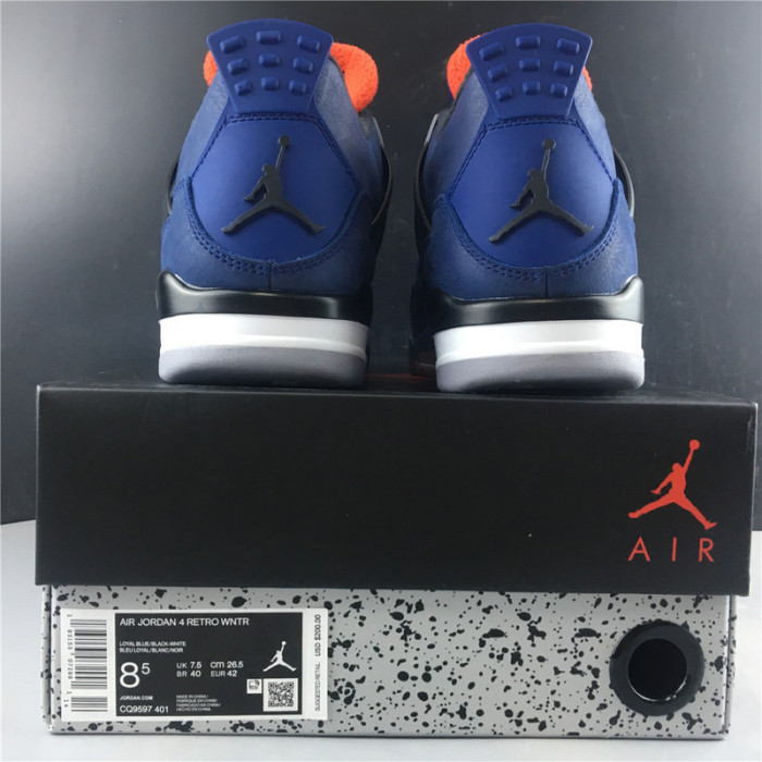 Air Jordan 4 WNTR Loyal Blue Habanero Red Black CQ9597-401
