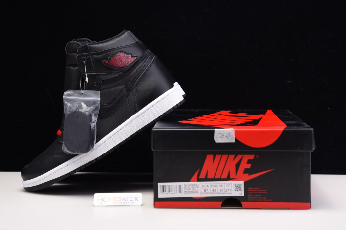 Air Jordan 1 Black Satin Gym Red 555088-060