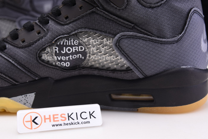 Air Jordan 5 Retro OFW Black/Muslin-Fire Red CT8480-001