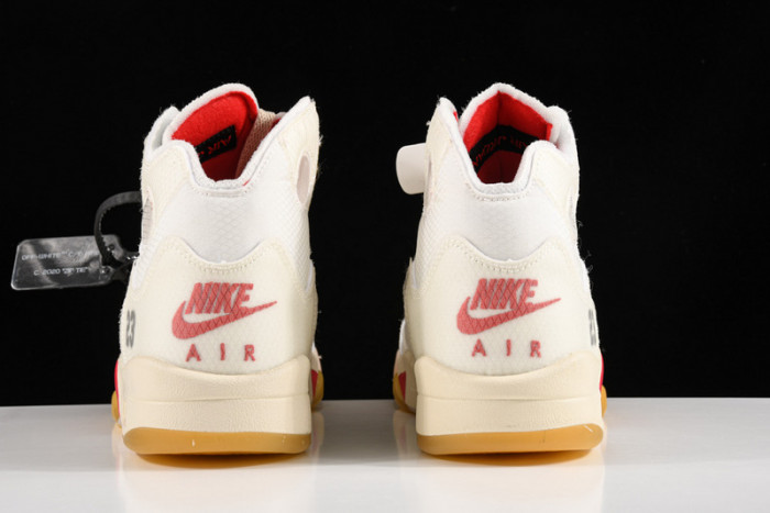 OFW Air Jordan 5 White Fire Red CT8480-002