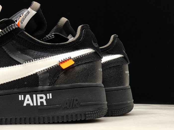 NikeAir Force 1 Low OFW Black White AO4606-001