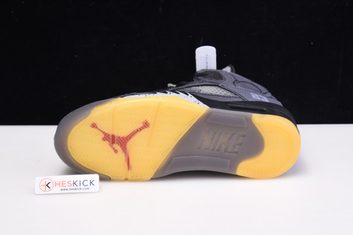 Air Jordan 5 Retro OFW Black/Muslin-Fire Red CT8480-001