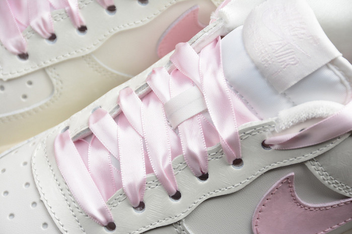 NIKE AIR FORCE ONE 1 LOW SAIL ARTIC PINK SATIN GS WOMENS 314219-130
