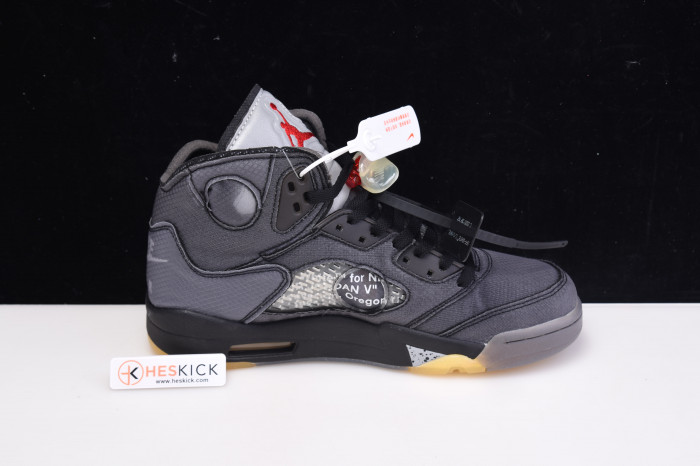 Air Jordan 5 Retro OFW Black/Muslin-Fire Red CT8480-001
