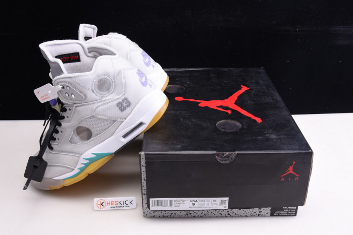 Air Jordan 5 OFW GREY GREEN CT8480-105