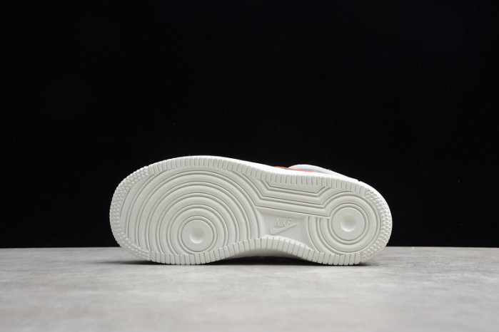 Kids Nike Air Force 1 Mid 07 White Green Orange 314193-100